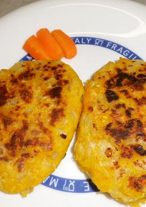 かぼちゃを食べるハンバーグ-レシピのメイン写真