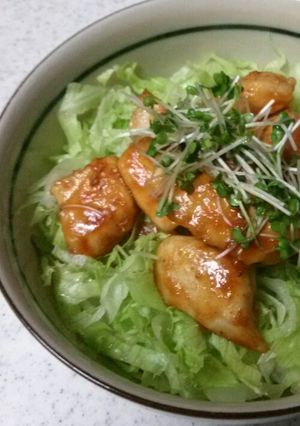 レタスたっぷりカジキ丼-レシピのメイン写真