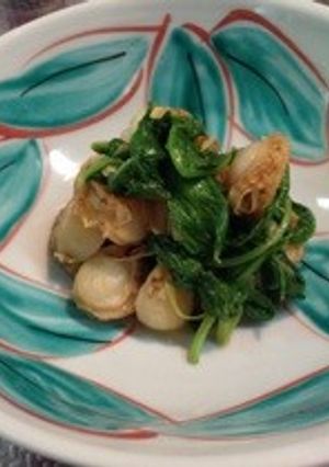 ベビーホタテと小松菜のバター醤油麹炒め-レシピのメイン写真