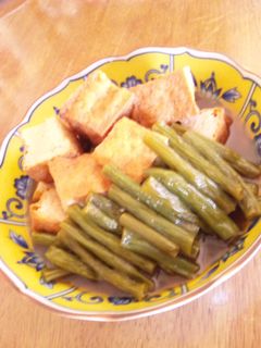 厚揚げといんげんの煮物♪-レシピのメイン写真