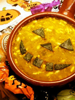 ハロウィン かぼちゃと鶏ひき肉のココット-レシピのメイン写真