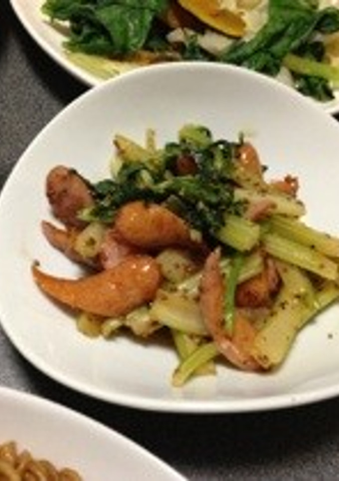 セロリの粒マスタード炒め-レシピのメイン写真