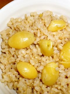 簡単!玄米deギンナンの炊き込みご飯♪-レシピのメイン写真