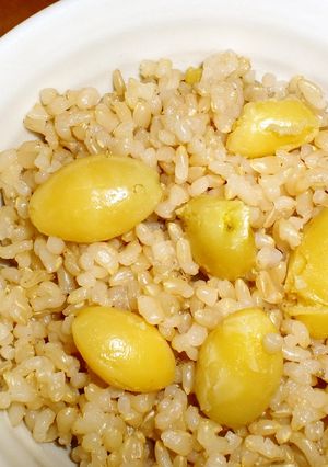 簡単！玄米deギンナンの炊き込みご飯♪-レシピのメイン写真