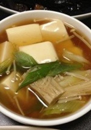 ネギとエノキのあんかけ豆腐-レシピのメイン写真