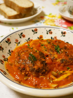 トマト缶で*煮込みハンバーグ*-レシピのメイン写真