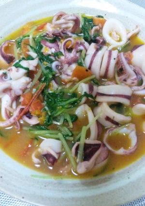 ヤリイカとトマトの炒めもの-レシピのメイン写真