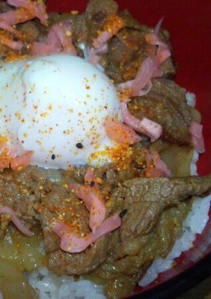 安売りの肉でもやわらか牛丼!!-レシピのメイン写真