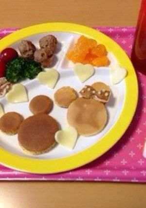 ミッキーのパンケーキプレート♡-レシピのメイン写真