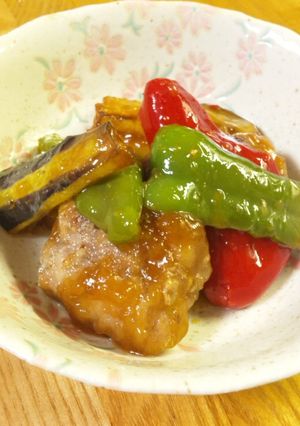 ナスとピーマンと豚肉の七味ポン酢浸け-レシピのメイン写真