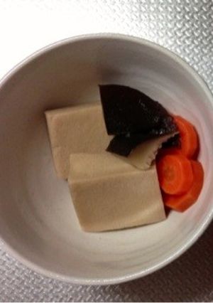 高野豆腐と椎茸と人参の煮物-レシピのメイン写真
