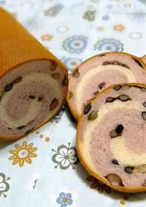くるくる紫いもお豆のメッシュパン-レシピのメイン写真