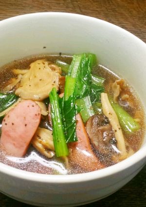 半日干しDE具だくさんキノコスープ♪-レシピのメイン写真