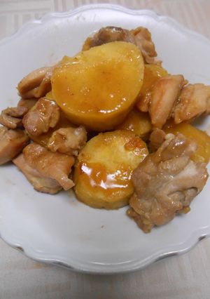 鶏もも肉とさつまいものコンソメスープ煮-レシピのメイン写真