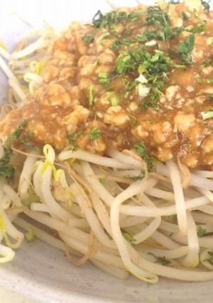 中華風もやしのピリ辛そぼろ餡かけ-レシピのメイン写真