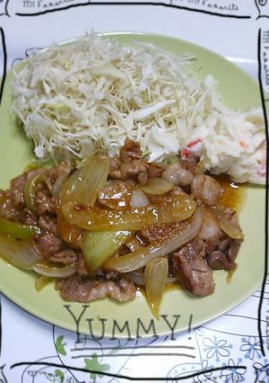 玉ねぎも一緒に。簡単！豚肉の生姜焼き♪-レシピのメイン写真