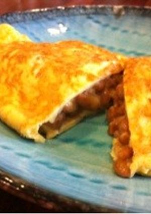 簡単に納豆オムレツ-レシピのメイン写真