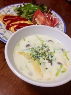 せん切りキャベツの豆乳スープ-レシピのメイン写真