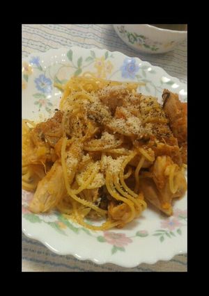 ササミのピリ辛トマトパスタ-レシピのメイン写真