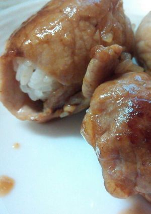 ぱぱっと簡単ミニ肉巻きおにぎり-レシピのメイン写真
