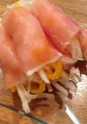 大根とマンゴーの生ハム巻き-レシピのメイン写真