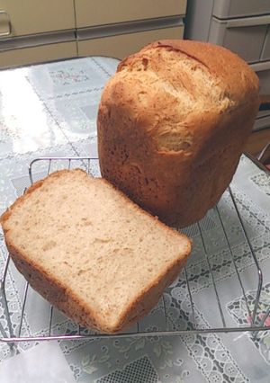 HBで塩麹入り湯種全粒粉ライ麦食パン-レシピのメイン写真