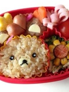シリコンカップを使って簡単クマさん-レシピのメイン写真