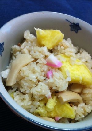 秋全開 さつま芋炊き込みご飯-レシピのメイン写真