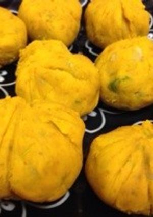 カボチャとなると金時の茶巾絞り-レシピのメイン写真