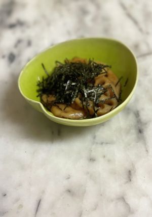簡単＼(^-^)／海苔のっけ蓮根きんぴら-レシピのメイン写真