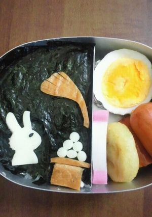 お月見　キャラ弁-レシピのメイン写真