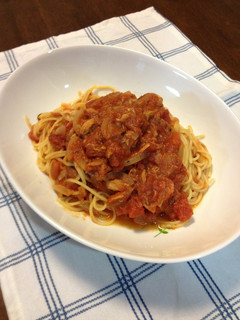 ツナのトマトパスタ-レシピのメイン写真