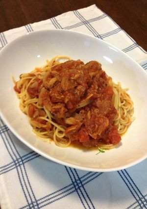 ツナのトマトパスタ-レシピのメイン写真