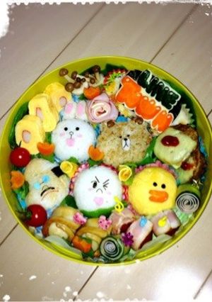 運動会2013 ライン弁当(キャラ弁)-レシピのメイン写真