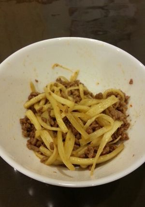 マコモと牛ひき肉のきんぴら-レシピのメイン写真