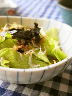レタスとしらすと海苔のサラダ-レシピのメイン写真