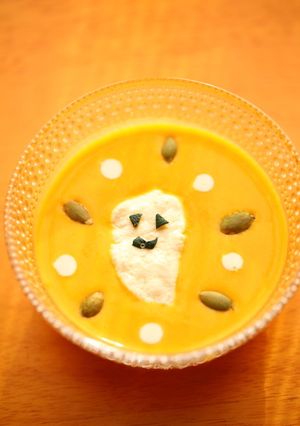 ハロウィンおばけのかぼちゃスープ-レシピのメイン写真