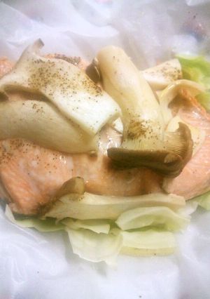 レンジでチン♪簡単鮭のきのこ蒸し-レシピのメイン写真