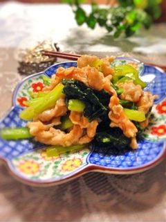 *豚肉*小松菜の中華炒め-レシピのメイン写真