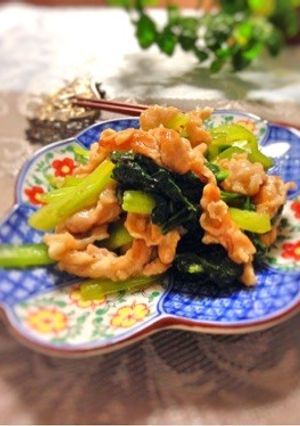*豚肉*小松菜の中華炒め-レシピのメイン写真