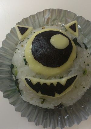 ディズニー　キャラ弁　マイクおにぎり-レシピのメイン写真
