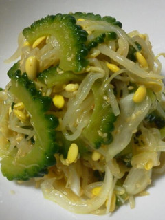 ゴーヤと豆もやしのナムルp(^-^)q-レシピのメイン写真