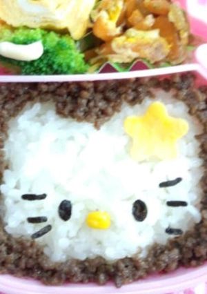いつものそぼろでキティのお弁当☆-レシピのメイン写真