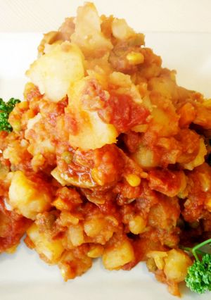 じゃがいもとベジタブルのトマト煮込み-レシピのメイン写真