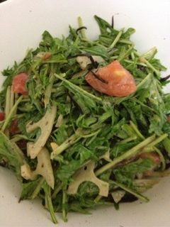 納豆と水菜の和風サラダ-レシピのメイン写真