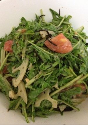 納豆と水菜の和風サラダ-レシピのメイン写真
