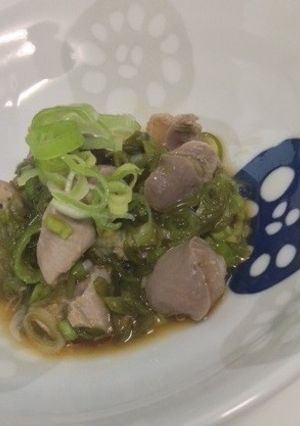 砂肝とメカブの葱ポンあえ！-レシピのメイン写真