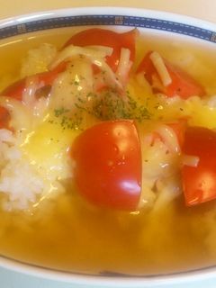 トマトとチーズのコンソメスープまんま-レシピのメイン写真