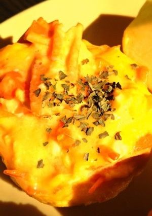 レンジでふんわり♡人参とチーズのオムレツ-レシピのメイン写真