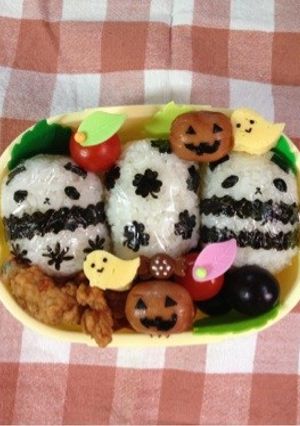 キャラ弁☆パンダのハロウィン弁当-レシピのメイン写真